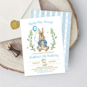 Pasen Peter Rabbit Bunny Boy Birthday Uitnodiging
