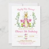 Pasen Peter Rabbit Bunny Girl Birthday Kaart (Voorkant)