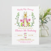 Pasen Peter Rabbit Bunny Girl Birthday Kaart (Staand voorkant)