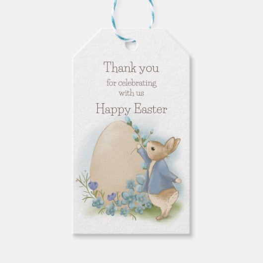 Pasen Peter Rabbit Gift Labels Cadeaulabel (Voorkant)