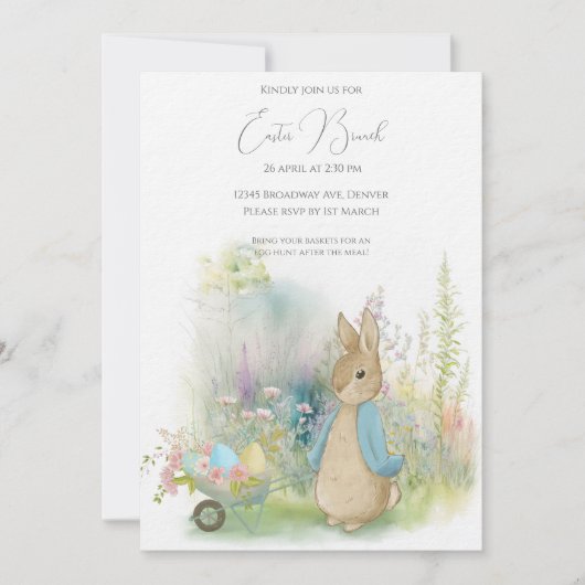 Pasen Peter Rabbit Kaart (Voorkant)