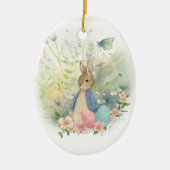 Pasen Peter Rabbit Keramisch Ornament (Voorkant)