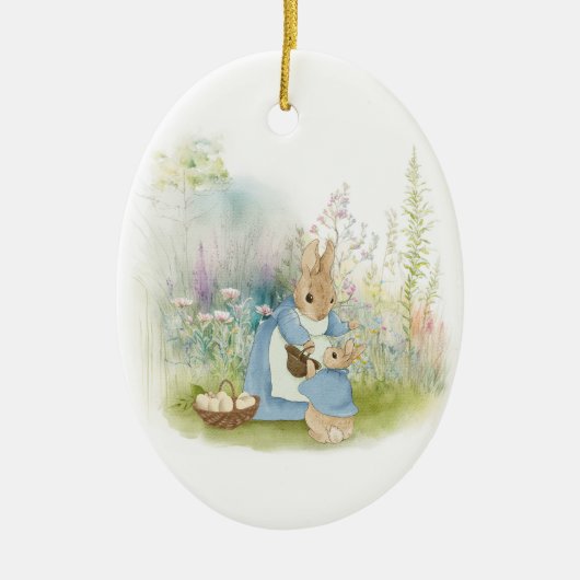 Pasen Peter Rabbit Keramisch Ornament (Voorkant)