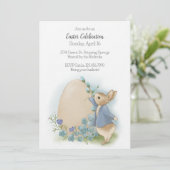 Pasen Peter Rabbit Uitnodiging (Staand voorkant)