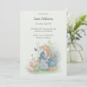 Pasen Peter Rabbit Uitnodiging (Staand voorkant)