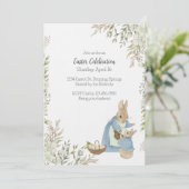 Pasen Peter Rabbit Uitnodiging (Staand voorkant)