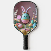 Pasen Pickleball Fun – Bunny & Egg Paddle Design (Voorkant)