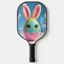 Pasen Pickleball Fun – Bunny & Egg Paddle Design
