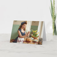 Pasen Pin-Up Retro Wenskaart