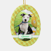 Pasen - Pitbull - Gunner Keramisch Ornament (Achterkant)
