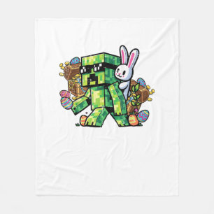 Pasen Pixel Gamer Konijn Gaming Peuter Jongens Kin Fleece Deken