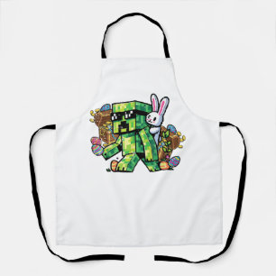 Pasen Pixel Gamer Konijn Gaming Peuter Jongens Kin Schort