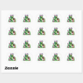 Pasen Pixel Gaming Konijn Eieren Jagen Ronde Sticker (Vel)