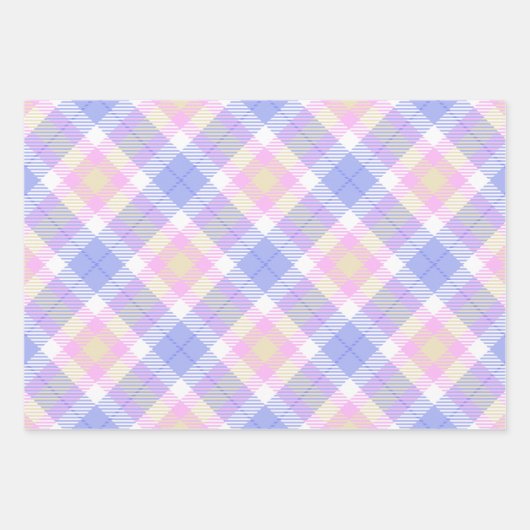 Pasen Plaid en Gingham Inpakpapier Vel (Voorkant)