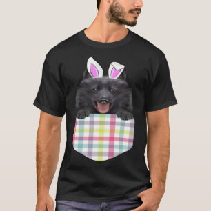 Pasen Plaid Schipperke Konijnenhond in zak T-shirt