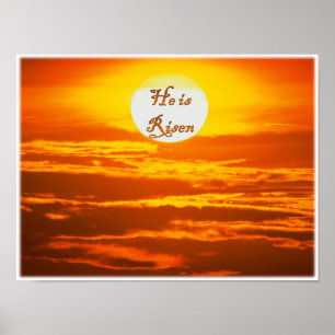 Pasen Poster "Hij is gerezen"