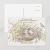 Pasen Potluck Brunch Pasen Ei Hunt Uitnodiging (Voorkant / Achterkant)