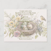 Pasen Potluck Brunch Pasen Ei Hunt Uitnodiging (Voorkant)