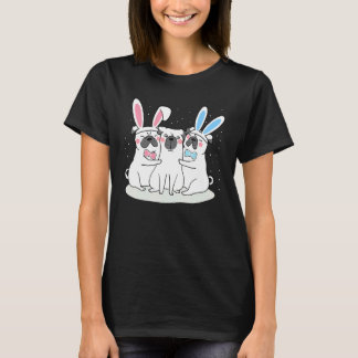 Pasen Pugs Konijn Oren Pugdog T-shirt
