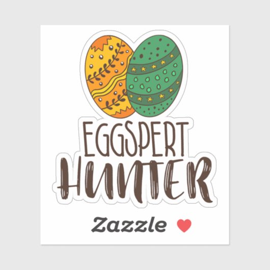 Pasen Pun Eggspert Hunter Gezegde Humor Cute Funny Sticker (Vel)