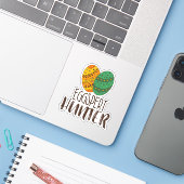 Pasen Pun Eggspert Hunter Gezegde Humor Cute Funny Sticker (Laptop met iPhone)