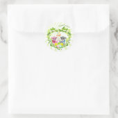 Pasen Puppies Ronde Sticker (Tas)