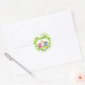 Pasen Puppies Ronde Sticker (Envelop)