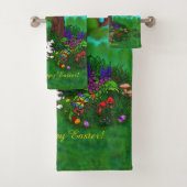 Pasen - Puppy Capo en Butterfly Bad Handdoek (Insitu)