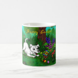 Pasen - Puppy Capo en Butterfly Magische Mok