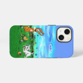 Pasen - Puppy Capo met Konijn en Kuiken iPhone Hoesje (Achterkant horizontaal)