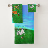 Pasen - Puppy Capo Rabbit en Chick Bad Handdoek (Insitu)