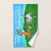 Pasen - Puppy Capo Rabbit en Chick Bad Handdoek (Handdoek)
