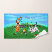 Pasen - Puppy Capo Rabbit en Chick Bad Handdoek (Handdoek)