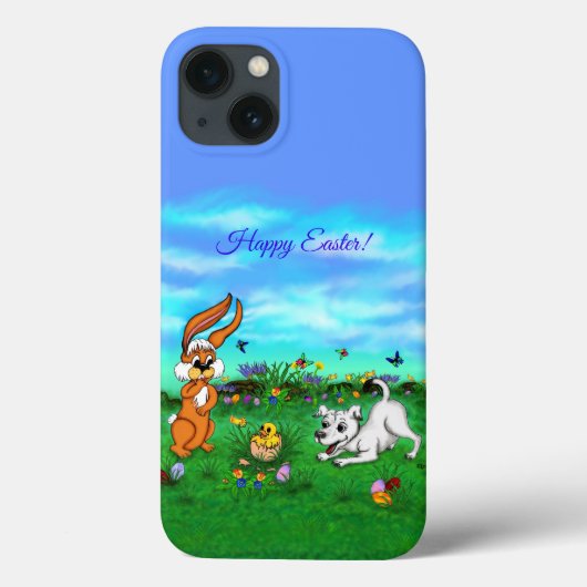 Pasen - Puppy Capo Rabbit en Chick Case-Mate iPhone Case (Achterkant)