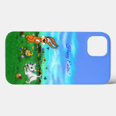 Pasen - Puppy Capo Rabbit en Chick Case-Mate iPhone Case (Achterkant (horizontaal))