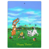 Pasen - Puppy Capo Rabbit en Chick Klembord (Achterkant)
