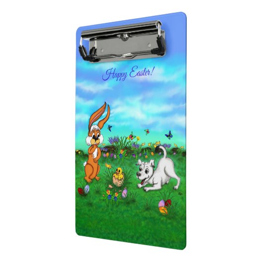 Pasen - Puppy Capo Rabbit en Chick Mini Klembord (Angled2)