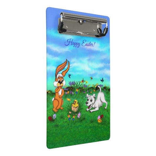 Pasen - Puppy Capo Rabbit en Chick Mini Klembord (Schuin)