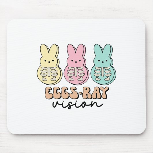 Pasen Radiologie Bunny Eieren-ray Vision Xray Tech Muismat (Voorkant)