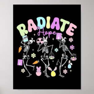 Pasen Radiologie Therapeut Skelet Dansend Bestrale Poster
