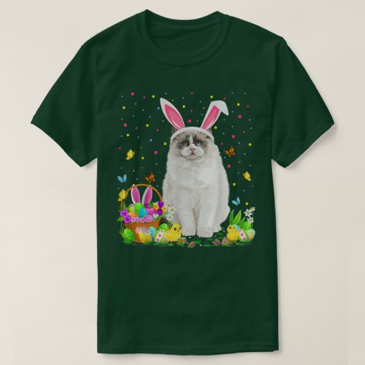 Pasen Ragdoll Bunny Egg Hunting Ragdoll Easter Su T-shirt (Design voorkant)