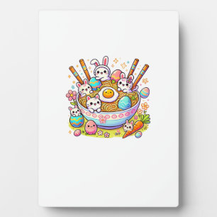 Pasen Ramen Katten Schattig Anime Gelukkige Pasen  Fotoplaat
