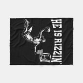 Pasen Religie Grappig Basketbal Jezus Meme Hij Is Fleece Deken (Voorkant (Horizontaal))