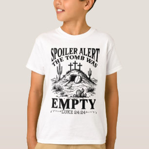 Pasen Religieus Christelijk Spoiler Alert Graf  T-shirt