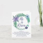 Pasen: Religieuze Bijbel Verse Botanisch Feestdagen Kaart (Voorkant)