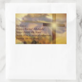 Pasen - Religieuze Jezus en Crusifix Gold Rechthoekige Sticker (Tas)