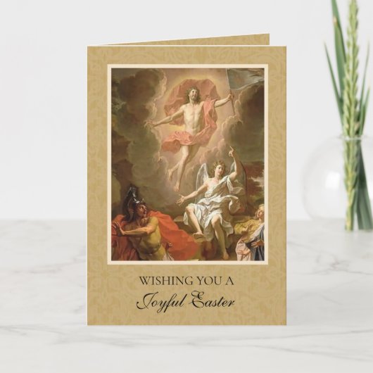 Pasen Religieuze Opstanding Jezus Christelijk Fees Feestdagen Kaart (Voorkant)