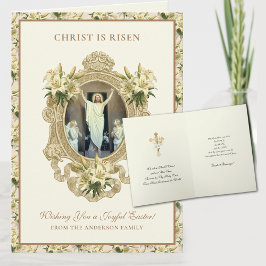 Pasen Religieuze Opstanding Jezus Christelijk Feestdagen Kaart