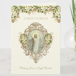 Pasen Religieuze Opstanding Jezus Christelijk Feestdagen Kaart