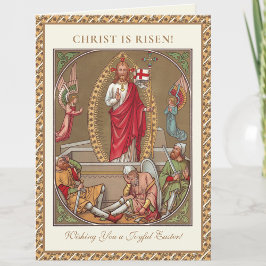 Pasen Religieuze Opstanding Jezus Christelijk Feestdagen Kaart